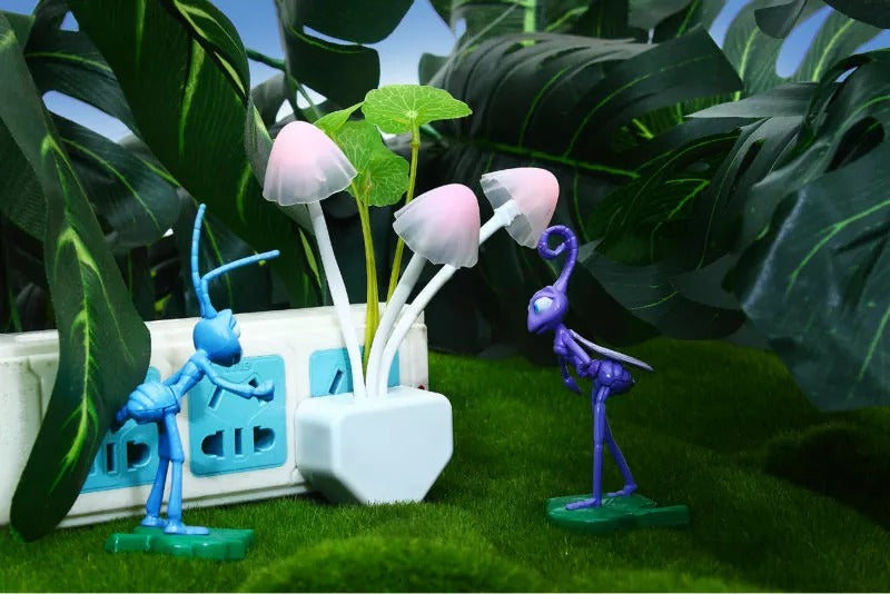 Mushroom Night Light Dusk To Dawn Sensor LED Night Lights Flower Lamp Bedroom Baby Room Lamps For Kids Gifts