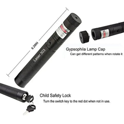 Rechargeable Powerful Green Laser Pointer – Long Range 4+ KM Beam – Water & Weather Resistant – Steel Body