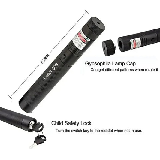 Rechargeable Powerful Green Laser Pointer – Long Range 4+ KM Beam – Water & Weather Resistant – Steel Body