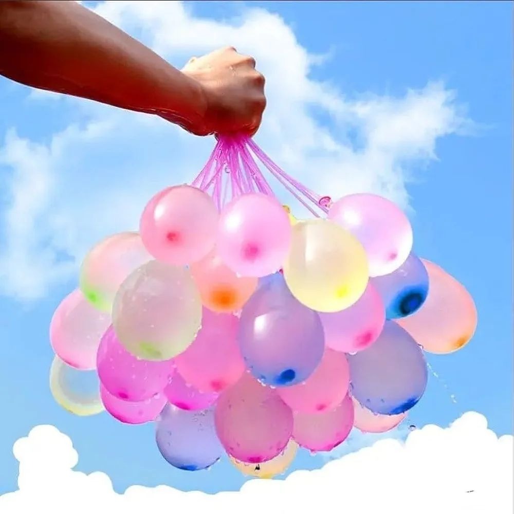 Self-Sealing Water Balloons – 111 Pcs | Automatic Fill & Tie Magic Balloons with Universal Tap Adapter | Multicolored for Holi & Summer Fun