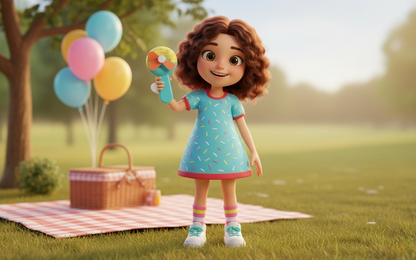 Handheld Donald Shape Toy Fan for Kids – Cute Cartoon Design, Safe Soft Blades, Portable Mini Fan for Summer Play & Cooling (Random Color)