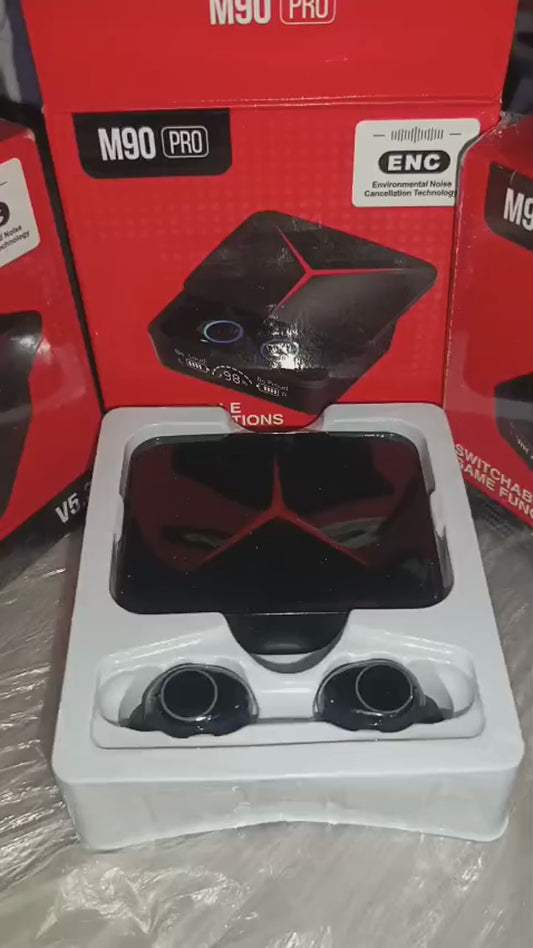 M90 Pro Gaming Earbuds – Bluetooth 5.3 Wireless Earphones with ENC Noise Reduction